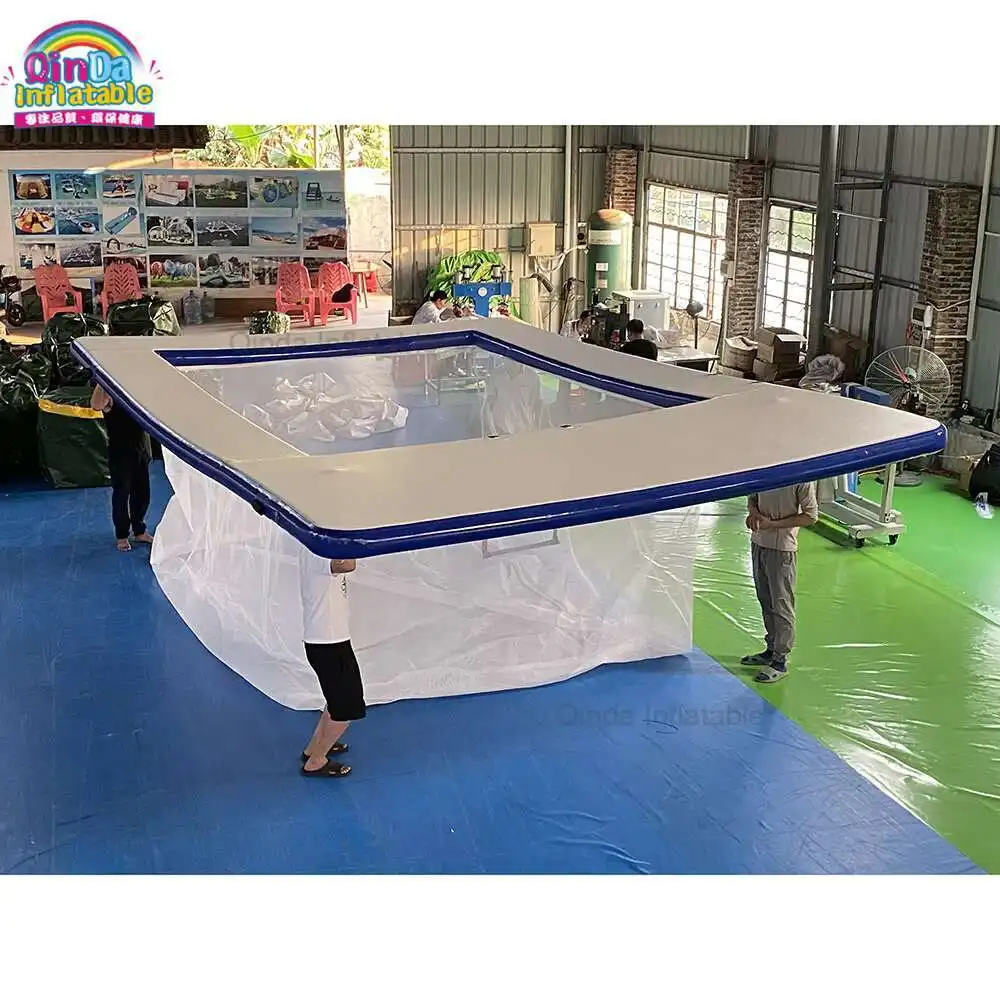 Floating Ocean Protective Anti Jellyfish Pool Water Sport Inflatable Swimming Pool With Net