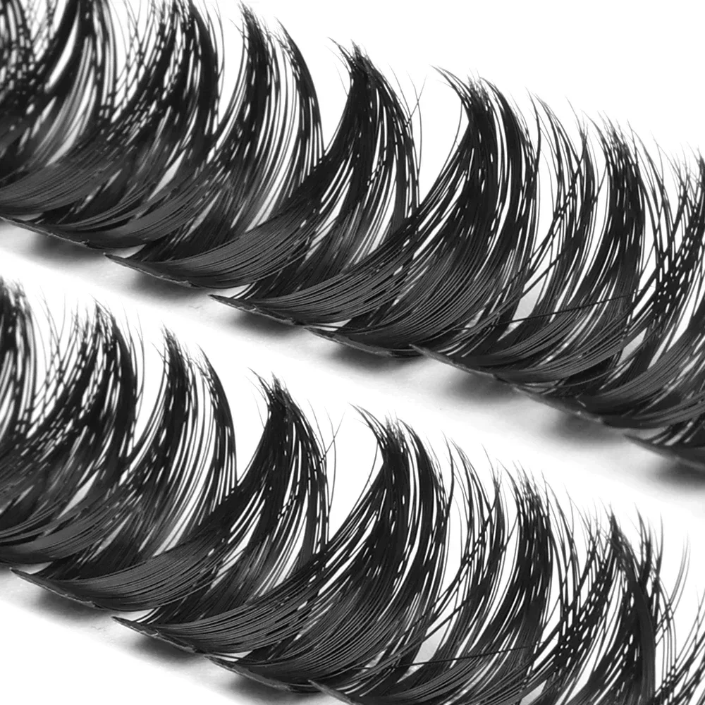 5D Flauschige Dicke Wimpern Extensions Kit DIY Make-Up Falsche Wimpern Comestic Individuelle CC Curl Mix Wispy Cluster Werkzeuge 10 Reihen