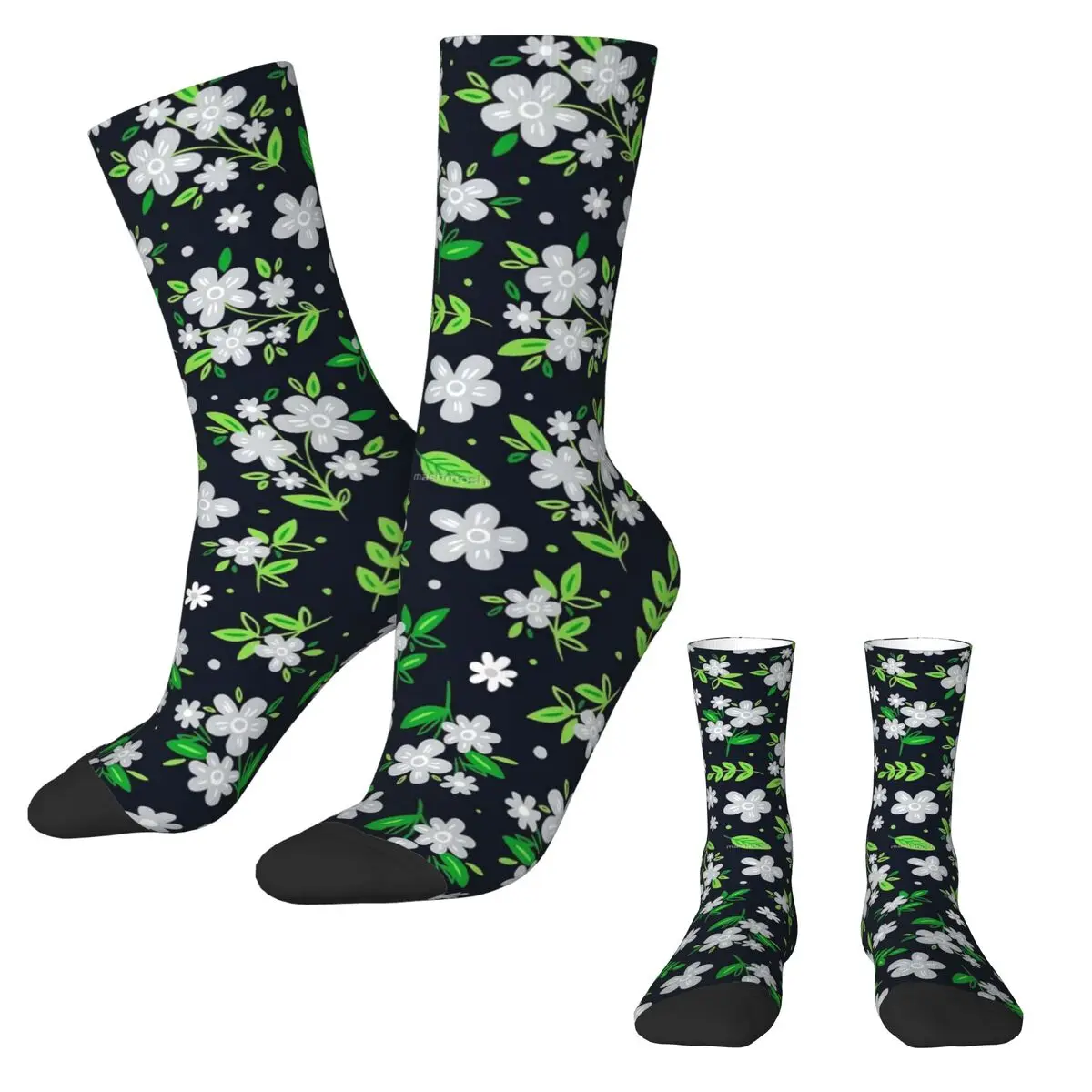 Beautiful Ditsy Floral Stockings Ladies Flower Print Socks Soft Casual Socks Spring Running Anti-Slip Graphic Socks Gift