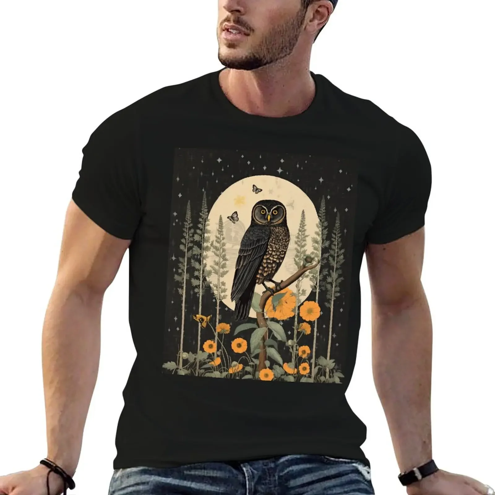 Grey Owl and Mugwort T-Shirt Blouse anime t shirts mens graphic t-shirts anime