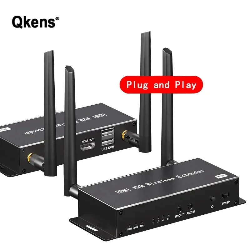 

180m Wireless HDMI KVM Extender Audio Video Transmitter and Receiver Kit for PS4 Camera Laptop PC To TV Monitor Keyboard Mouse