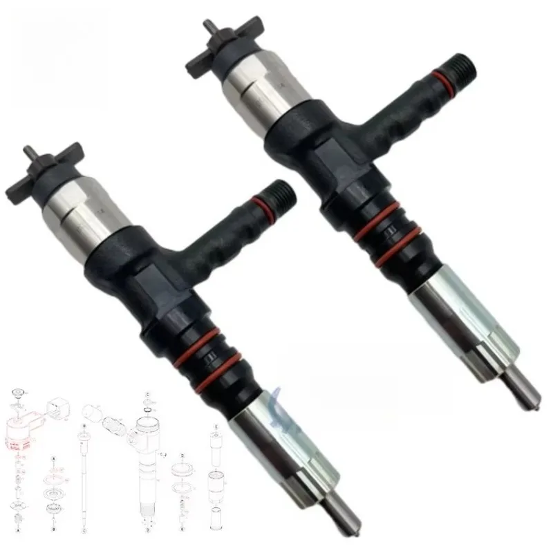 Diesel Common Rail Injector 095000-0562 6218-11-3100 095000-6140 6261-11-3200 Fuel Injector 6D140 6D140E PC600-8 PC800-8 PC850-8