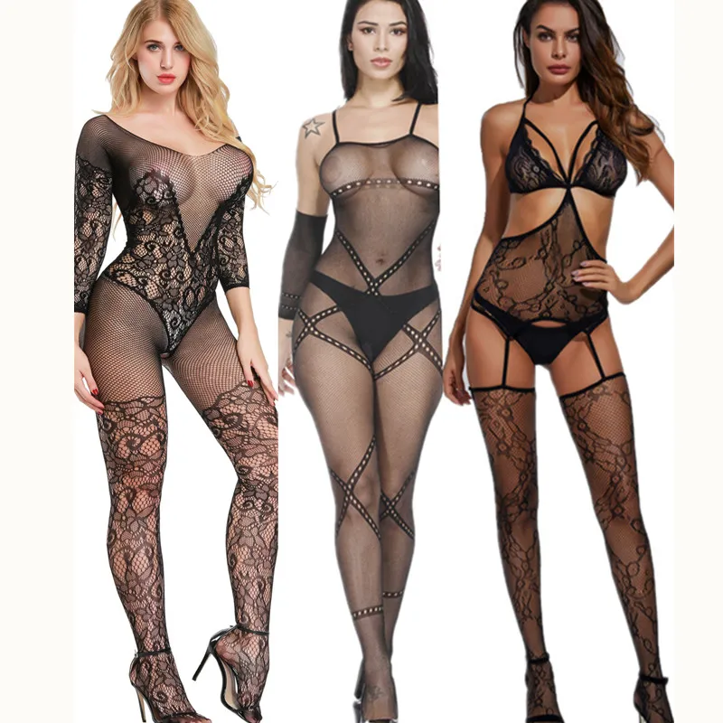 

women intimates full body stockings hot Hosiery female sexy hose open crotch underwear teddy black red Stockings wholesale