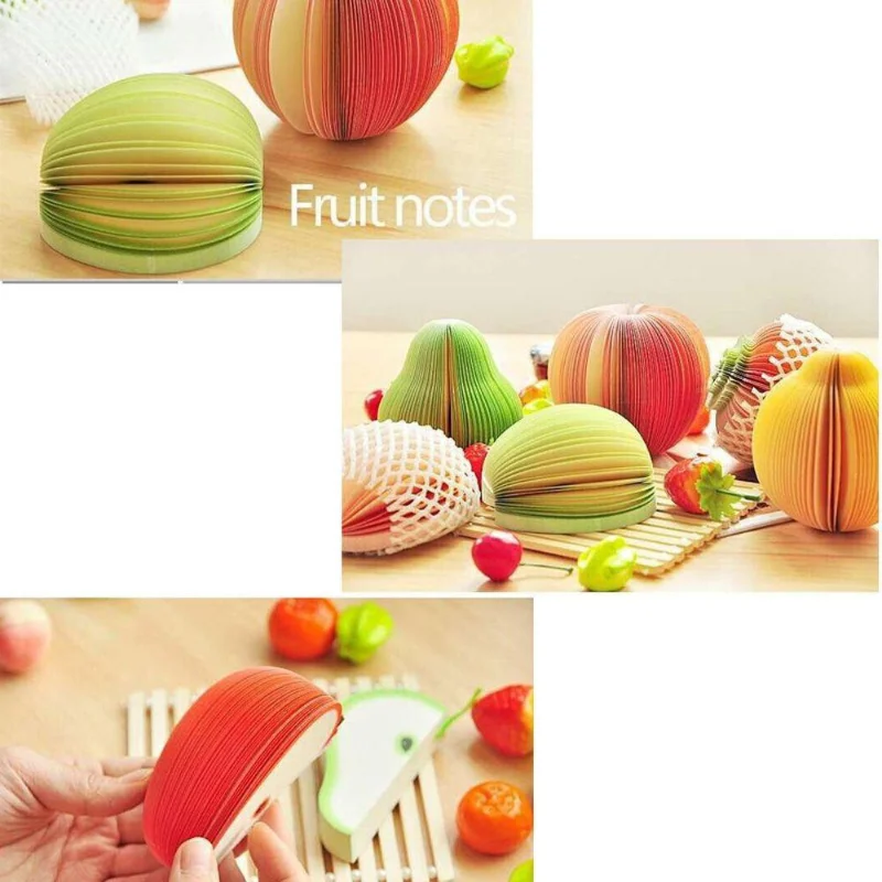 New Creative Pads Office Stationery Fruit Vegetable Memo Bookmarks Stickers Sticky Notes