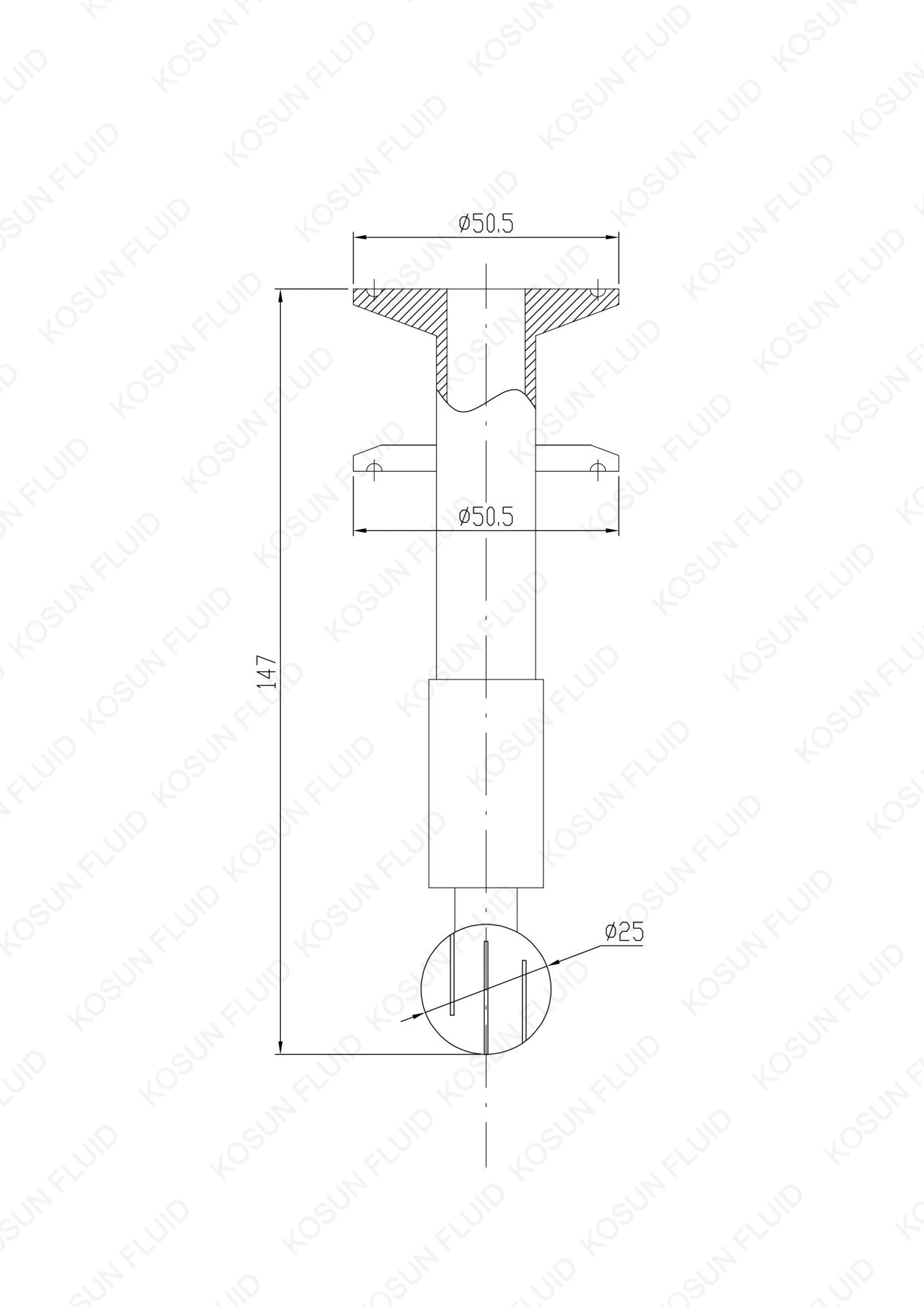 Food Grade SS304 Double Tri Clamp 1.5