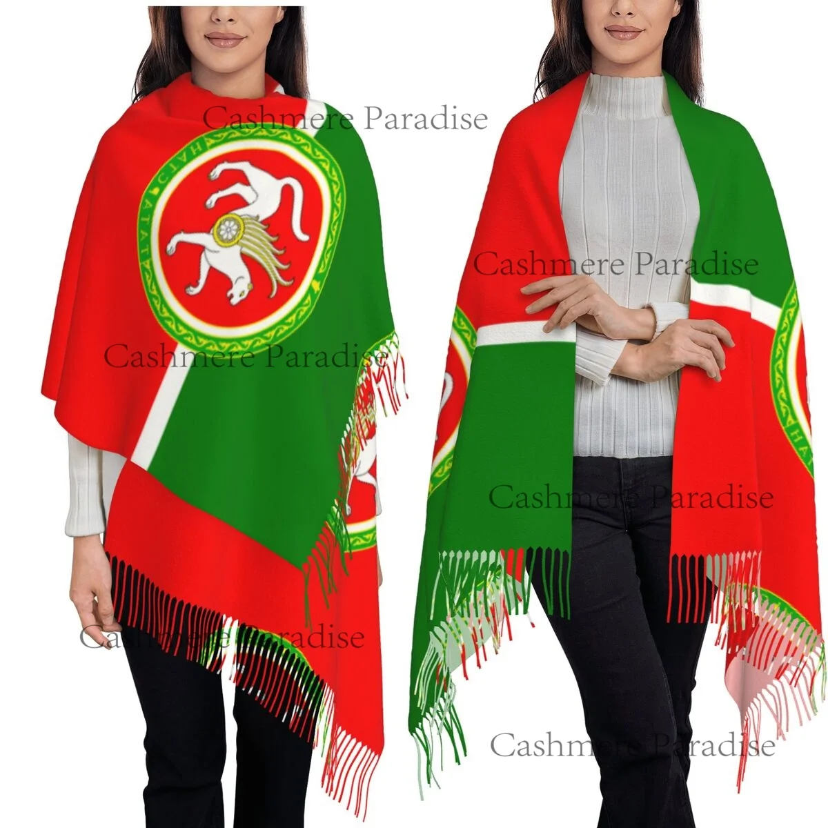 

Шарф с флагом Татарстана для мужчин и женщин, зимние теплые шарфы, шаль, накидка