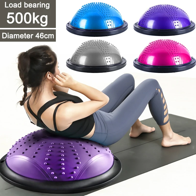 46cm Wave Speed Ball Fitness Yoga Ball Hemisphere Core Training Balance Pilates Poppy Ball Fitness Equipment