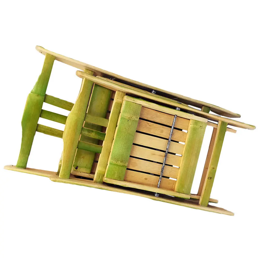 1개 대나무 접이식 의자 휴대용 야외 캠핑 의자 정원 낚시 하이킹 접이식 의자 수제 편안한 의자