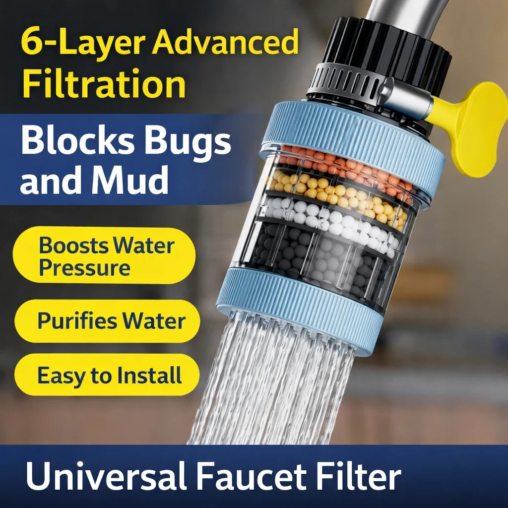 

Гибкий удлинитель для смесителя с фильтром, 360° ° Гибкая насадка-аэратор для смесителя с защитой от брызг, удлинительная трубка для очистителя воды в кухонной раковине