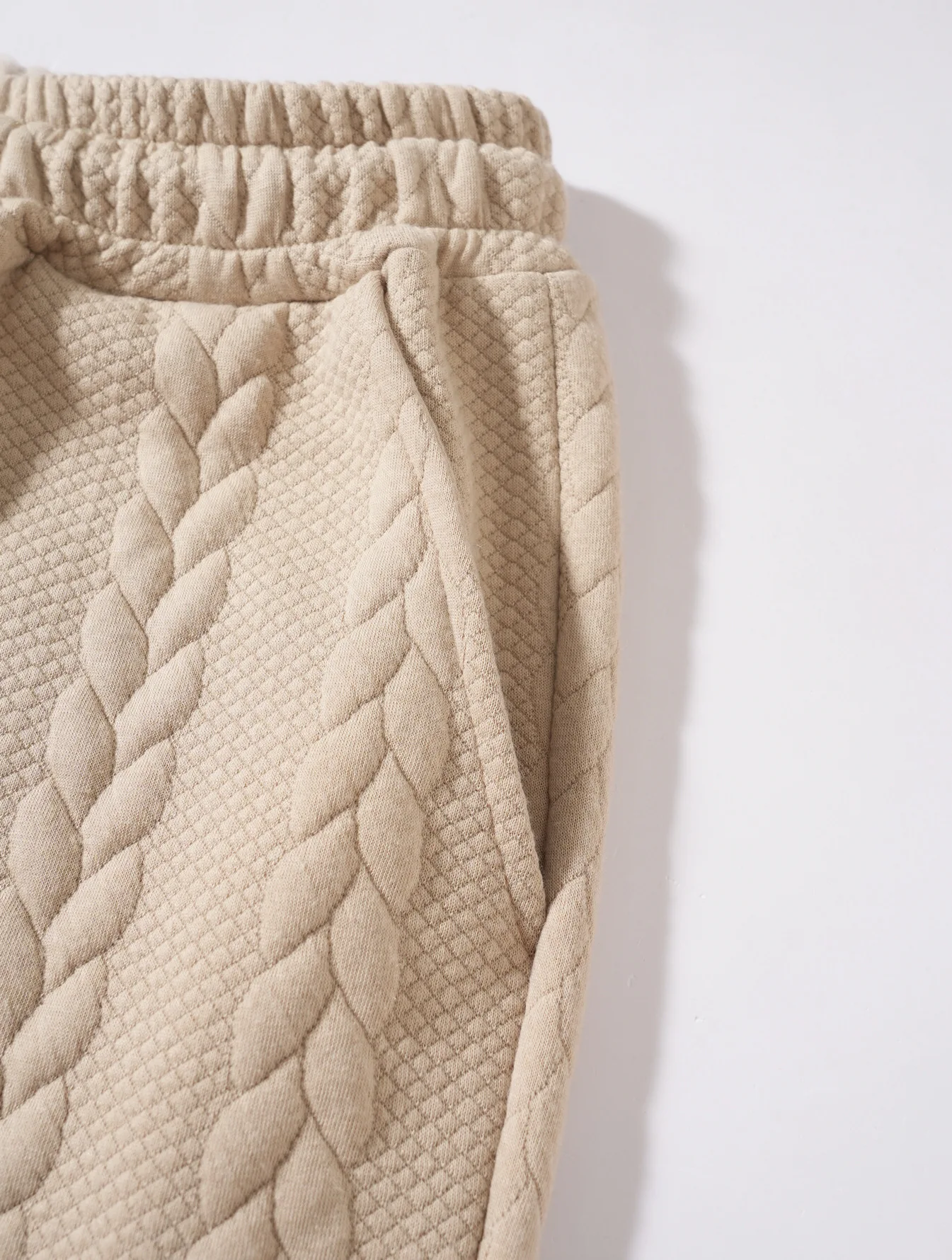 Herren Zweiteiliges Set aus Jacquard-Stoff: Kapuzenpullover mit Kordelzug und Weite Hose, Weiche Freizeitkleidung für Zuhause, Vielseitige Alltagskleidung für Männer – Detail 11