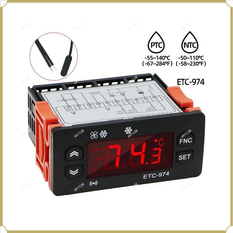 WCS  ETC-961 902 974 Temperature Humidity Controller 220V Refrigeration Thermostat Alarm Hygrometer 1 piece