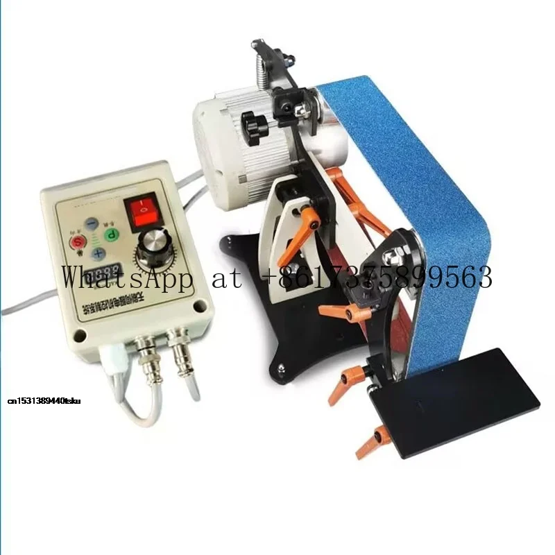 750W Belt Sander Grinder Brushless Servo Motor Vertical Horizontal Belt Sharpener 915x50mm for Blade Cutting Tool Grinding