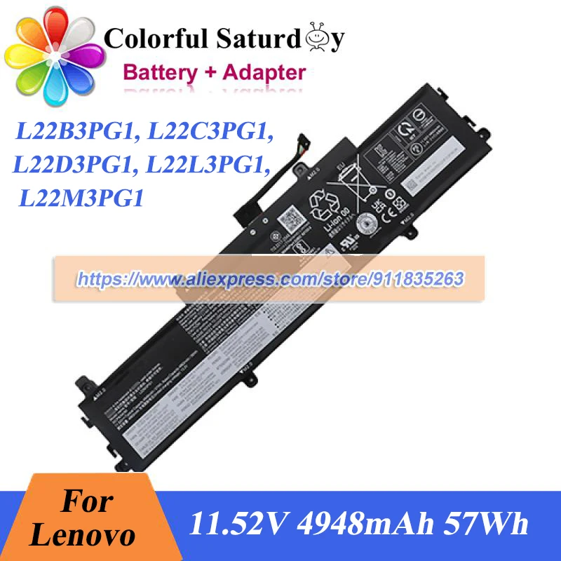 

L22B3PG1 Laptop Battery L22C3PG1 L22D3PG1 L22L3PG1 L22M3PG1 for Lenovo Slim 3i Chromebook 14 2023 14IAN8 ThinkPad E14 Gen 5 E16