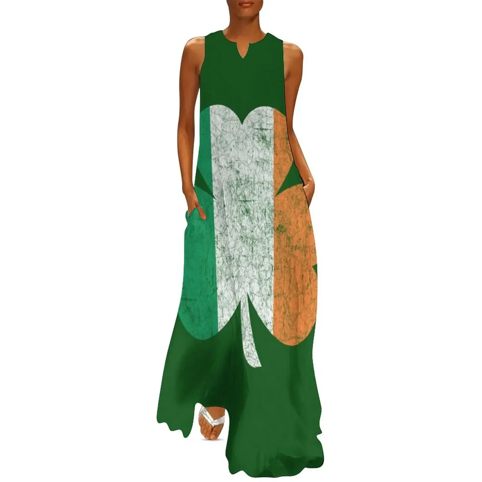 

Vintage Irish Shamrock Saint Patrick Day Long Dress women long dresses elegant women's sets dress summer 2025 women Dress