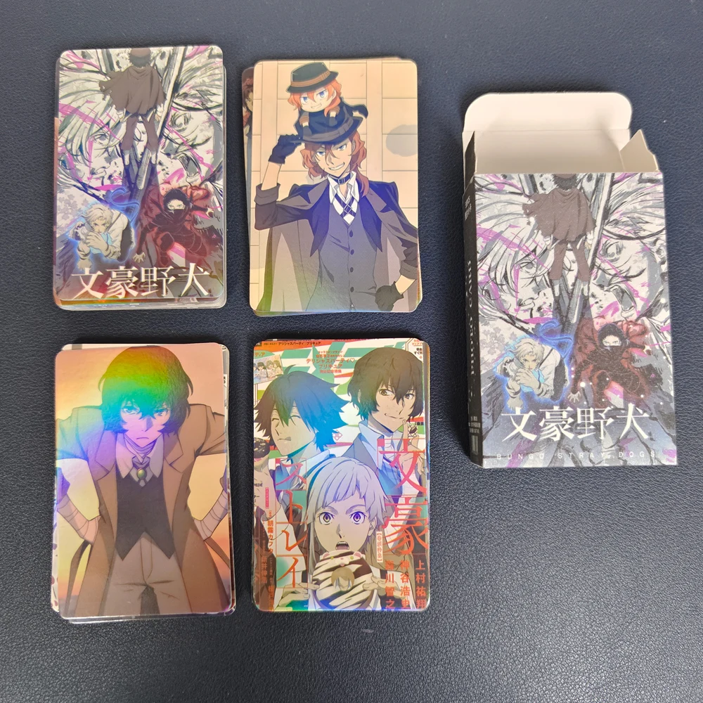 

Bungo Stray Dogs Dazai Osamu Nakajima Atsushi Boxed Lomo Card Anime Peripheral Collection Card 55pc/set