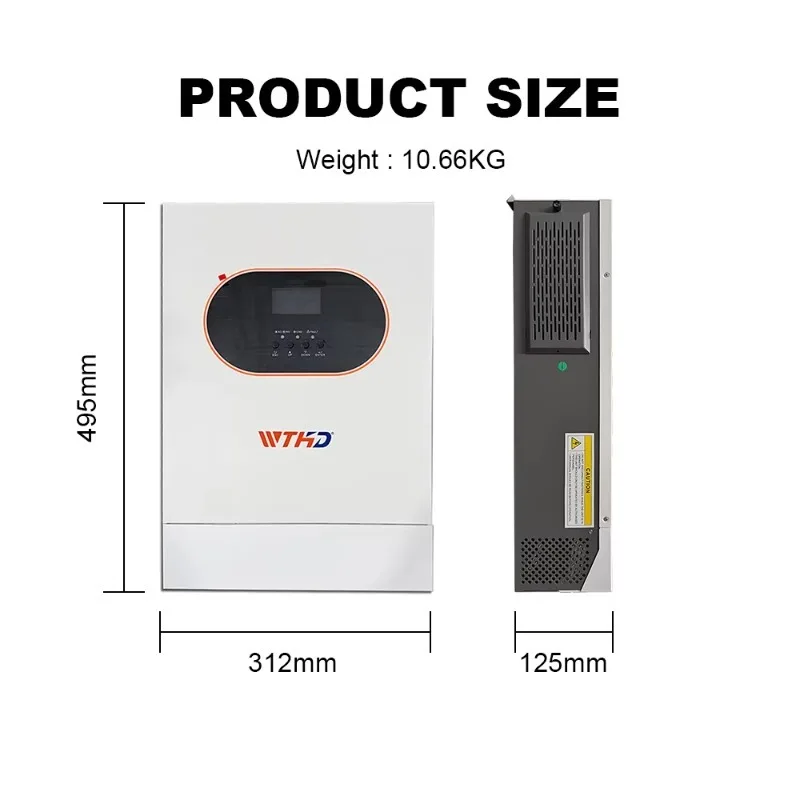 6.2KW Single Phase Off Grid Onduleur Solaire Hybride 48v Dc to Ac 6KW 6000W 6000VA 6200W Pure Sine Wave Solar Inverter Hybrid