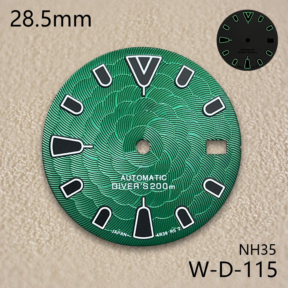 

28.5mm S Logo Dial Suitable for NH35/NH36/4R/7S Japanese Movement Lotus Flower High Quality Dial Watches Modified Accessories