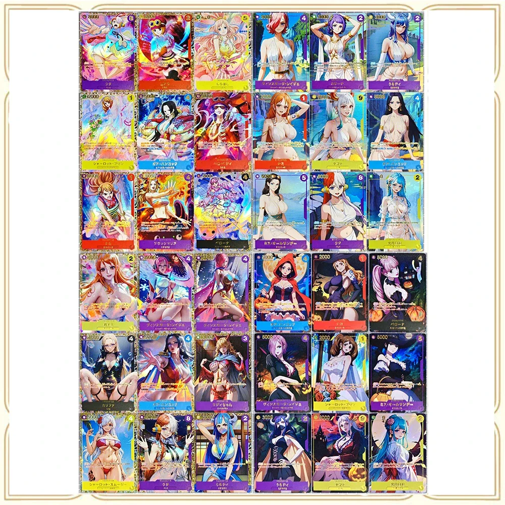 

Anime One Piece DIY ACG Boys Battle Game Toys Collectible Cards Christmas Birthday Gifts Perona Nami Reiju Robin Boa Hancock