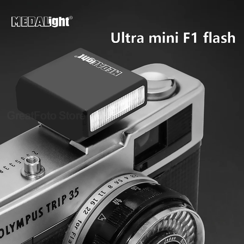 Medalight F1 Mini Camera Flash Speedlite for Fuji/Sony/Nikon/Canon,Digital Film DSLR Cameras,Portable Mini hot Shoe Flashlight