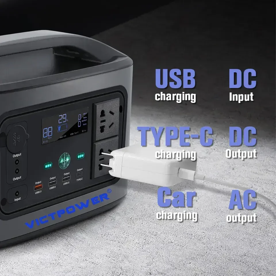 E-Power 600W Portable Power Station 576Wh LiFePO4 UPS Solar Generator Fast Charge Camping Home Emergency