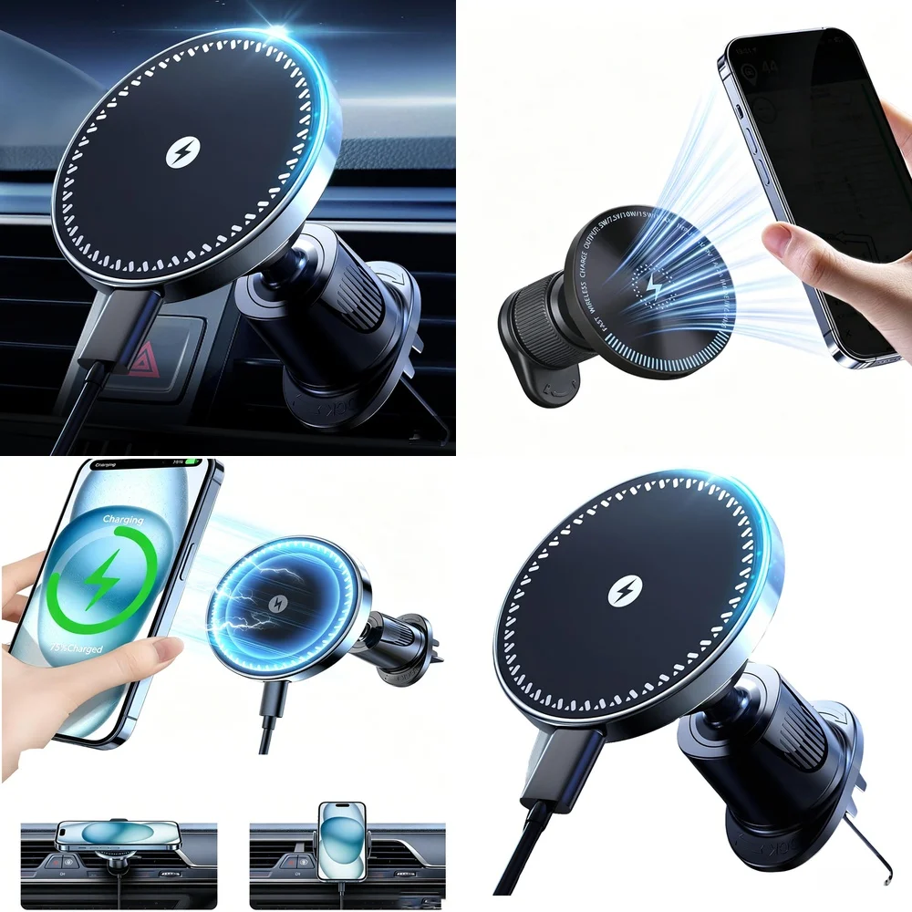 2026 New 2026 Have Chargers Adapters Magnetic Wireless Car Charger Air Vent Car Phone Holder Consumer Electronics Accessories