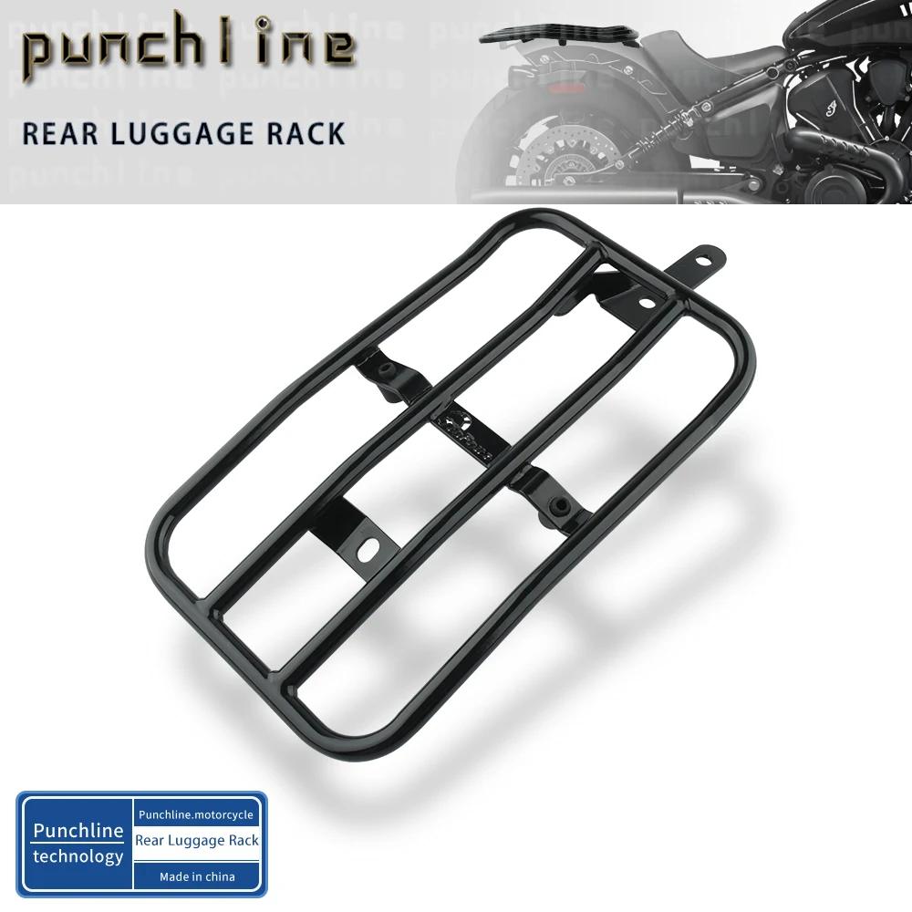 Fit For INDIAN Scout Bobber Scout Classic 2025-2026 Luggage Rack Rear Tail Rack Top Box Case Suitcase Carrier Board