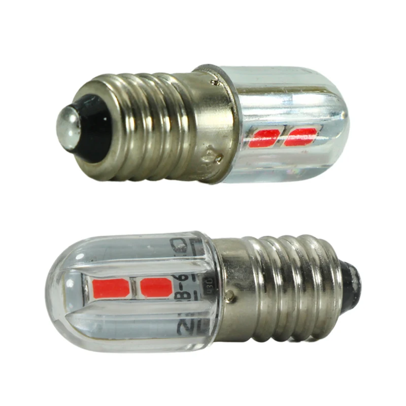 Bombilla E10 Led Interior Bulb 6v 12v 24v 36v 48v 110v 220v Mini 1W Auto Indicator Warning Light Signal Energy Saving Lamp 6 V