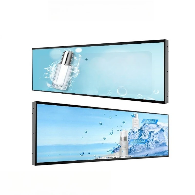 

High definition LCD wall rack strip screen LED business hall door width electronic subtitles shopping mall indication sign