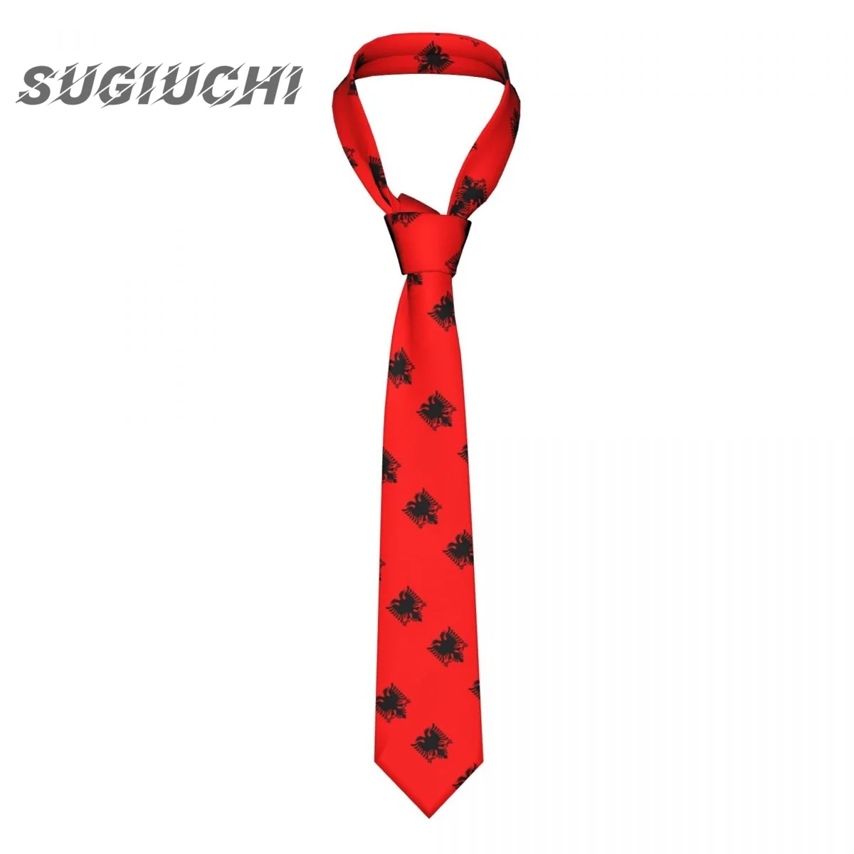 2023 Albania Country Flag Neck Ties For Men Women Casual Plaid Tie Suits Slim Wedding Party Necktie Gravatas For Gift