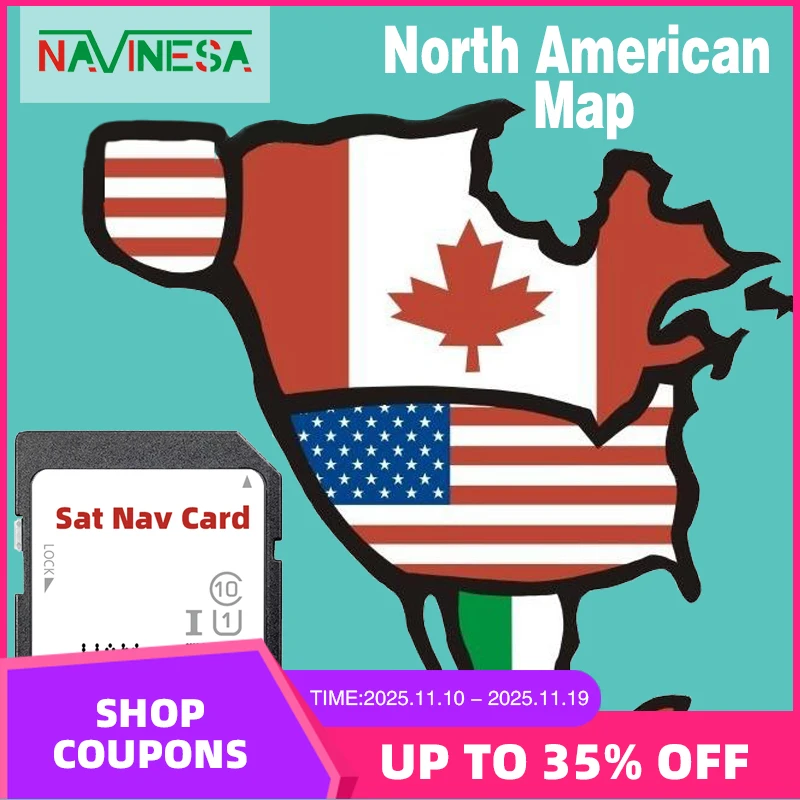 

Update for Infiniti JX35/M37/M56/Q70/QX50/QX56/QX60/QX80 Vehicle Maps USA/CAN/MEX Navigation SD Card 16GB for Nissan 25920-4HB2E