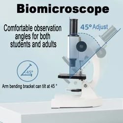 L'esame professionale degli studenti microscopia esperimento scientifico la diffusione può vedere batteri e alghe biomicroscopio