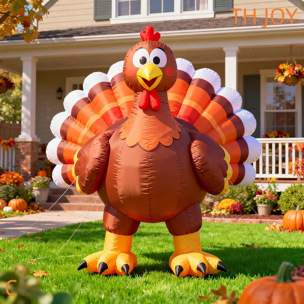 

Fast air shipping to door,Thanksgiving festival Inflatable turkey replica cartoon turkey model for advertising