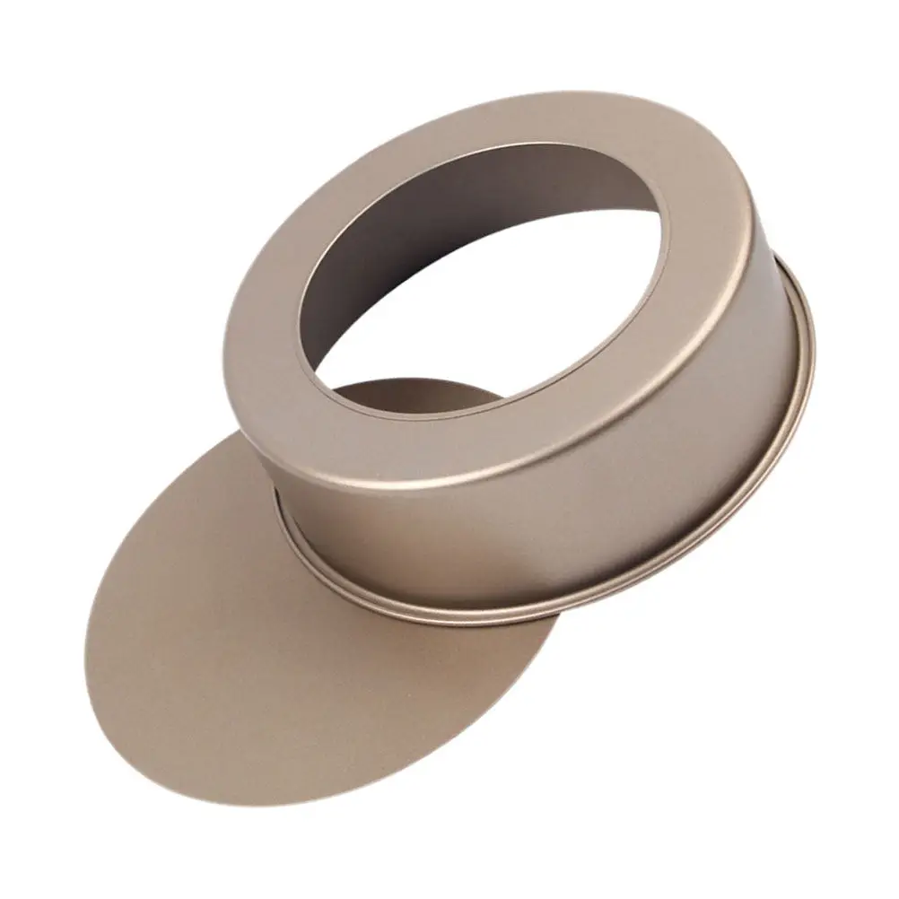Gold Round Cake Mold 8 Inch Stainless Steel Baking Mold Reusable Non-Stick for Cakes Cookies Cupcakes Home