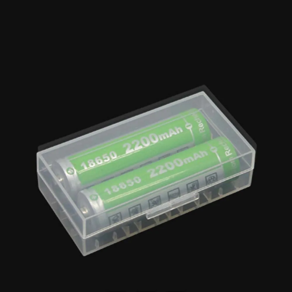 4pcs Plastic 2X18650 Battery Power Bank Cases Transparent Battery Box Battery Storage Boxes Batteries Container Battery Holder