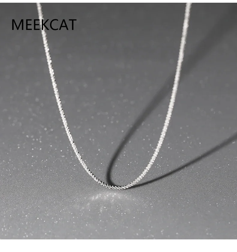 925 Sterling Silver Sparkling Chain Pendant Choker Necklace for Women Light Luxury Minimalist Fine Jewelry Kolye Colar de Prata