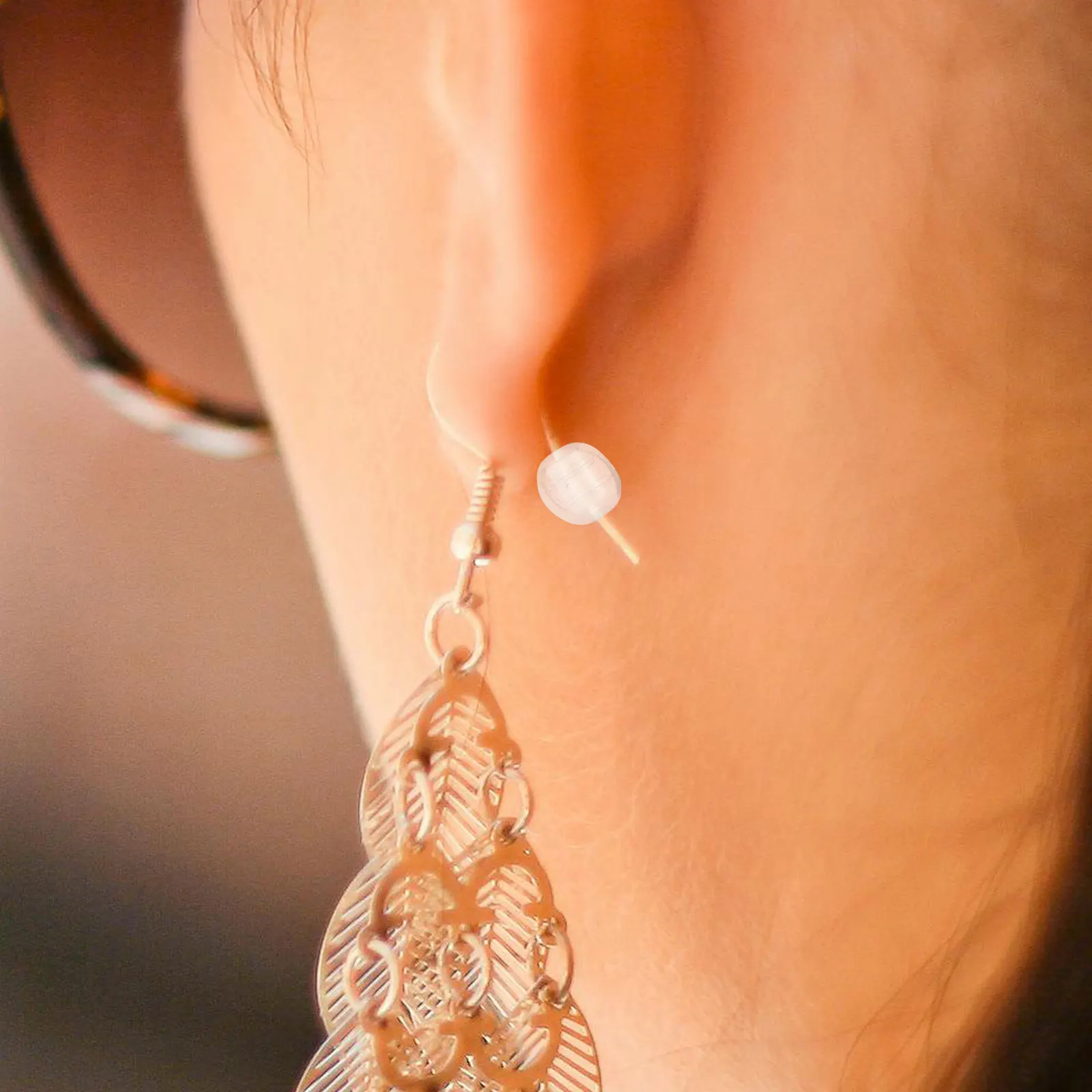 

50pcs Eco Friendly Earplugs Transparent Silicone Earring Backs Locking Stopper Jewelry Accessories