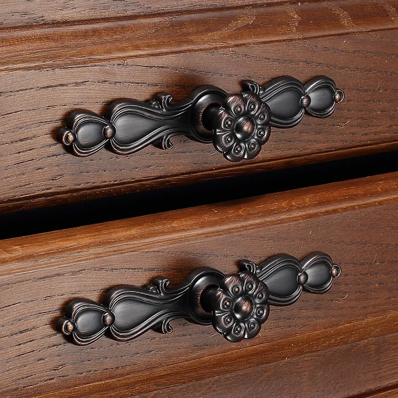 1Pc Simple European Wardrobe Qinggu Single Hole Zinc Alloy Handle Cabinet Door Handle Antique Drawer Furniture Hardware