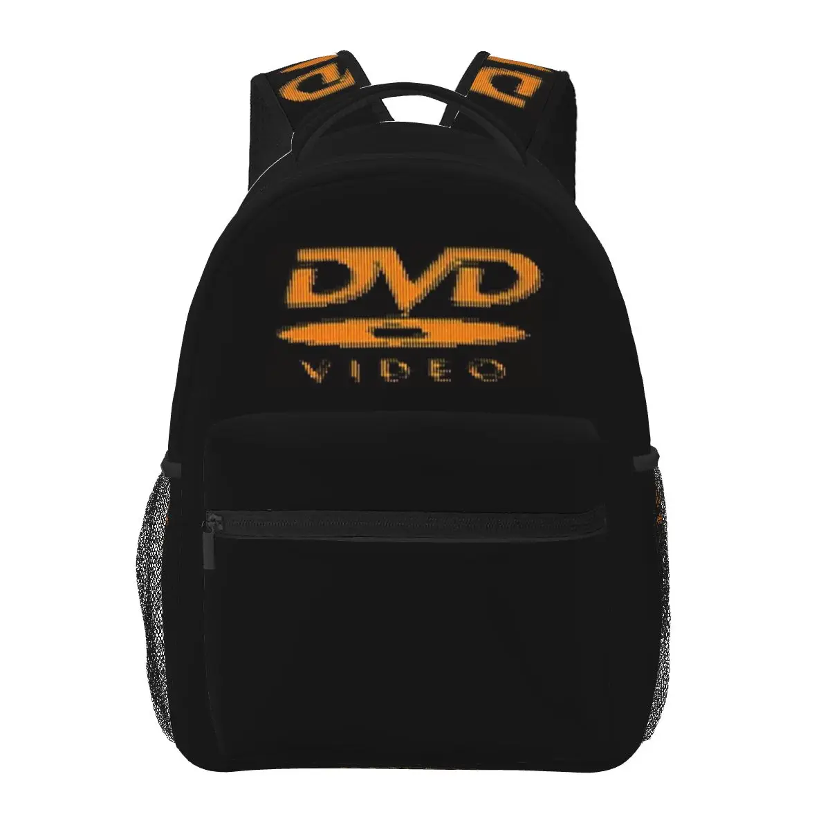 Retro DVD Video Letter Printed Student Backpack School Bag Hiking Travel Daypack for Boys Girls Fashion Bookbag Shoulder Bags