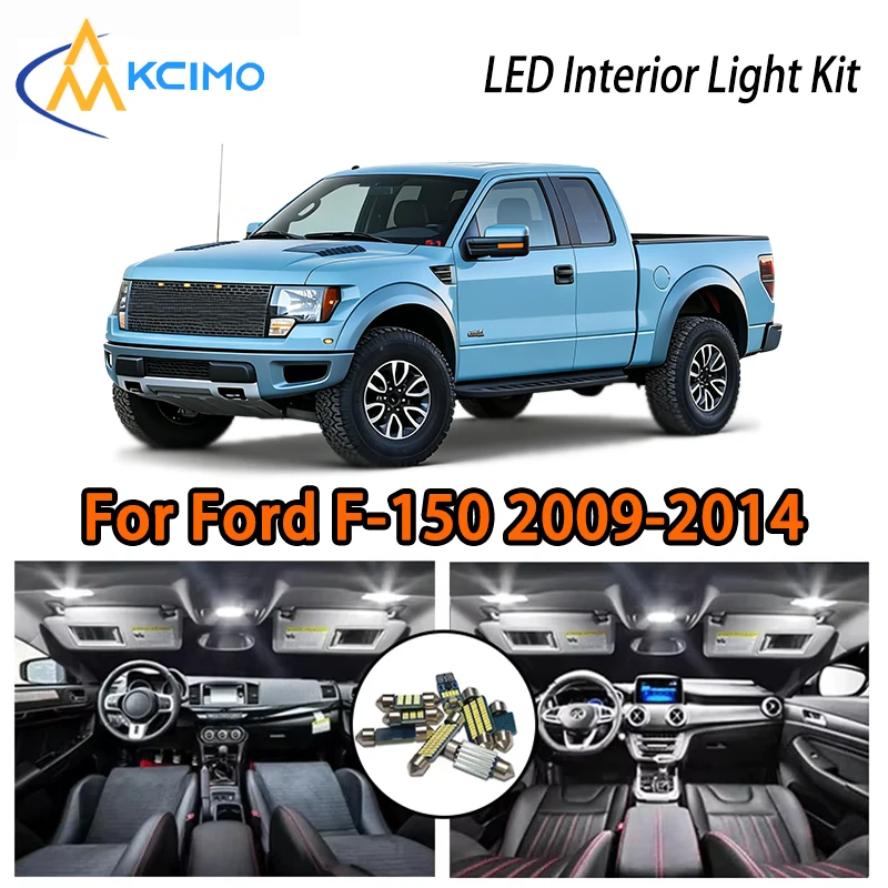 

KCIMO For Ford F-150 2009-2014 Premium LED Interior Kit - 2 Colors , Quick Installation, Long-Lasting