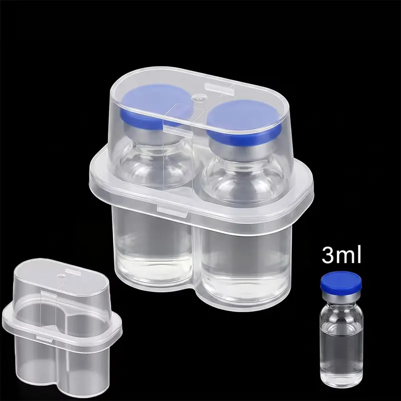 Peptide Storage Box 2‑Slot Portable Secure Holder Fridge Organizer Portable 3ml Glass Vials Microtube Secure Holder New 2026