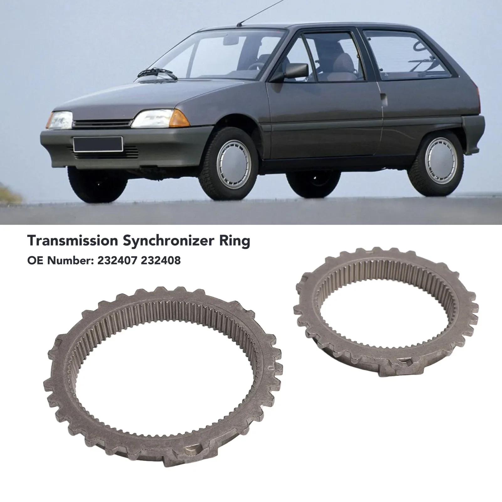 

1 Pair Of Synchronization Ring OEM Standard 232407 232408 Durable Replacement For Peugeot 206 207 208 Citroen ZX