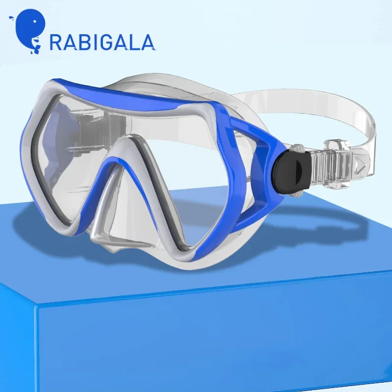 RABIGALA Diving Mask Snorkeling Set and Mask Anti Fog 180 Degree Seaview, Swimming Training Equipment for Junior Kids Boys Girls