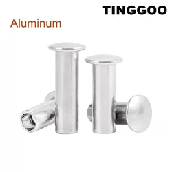 10/50Pcs M2 M2.5 M3 M4 M5 M6 M8 Aluminum GB873 Round Flat Truss Pan Head Half Semi Hollow Shank Rivet