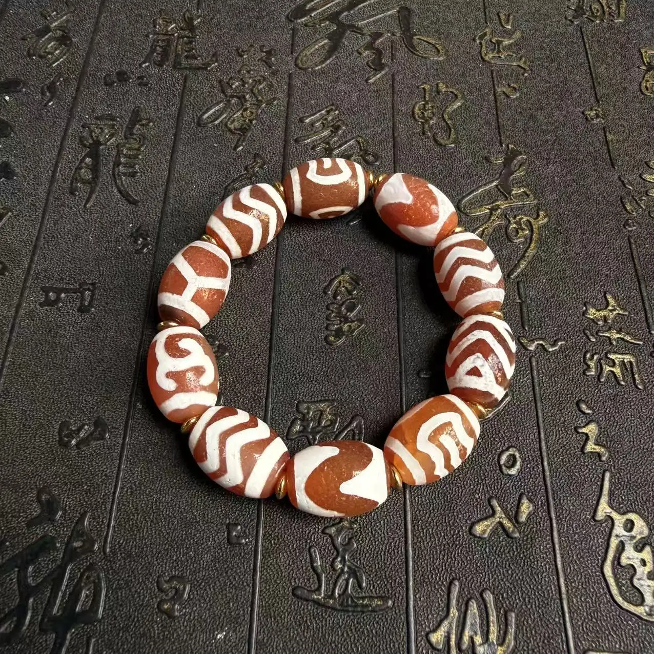 Red Agate Different Tptems Tibetan Dzi Bracelet natural Stone Charming Mutipute totems  precious taki Bracelet for women