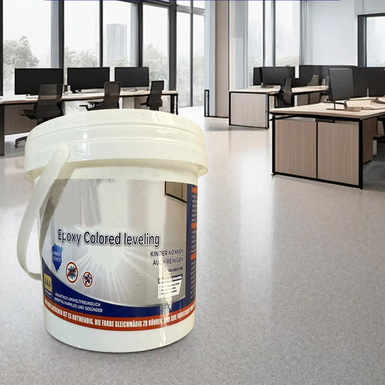 Floor Coating Self Levelling Coating High Gloss Marble Effect Non Slip Waterproof Sand Colored for Wood Concrete Tile Countertop