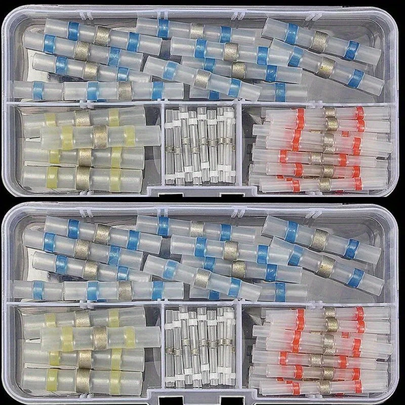 Wasserdichter Schrumpfschlauch mit Lötisolierung Elektrische Kabelverbinder Stoßverbinder Löt-Elektroanschluss-Set – Detail 8
