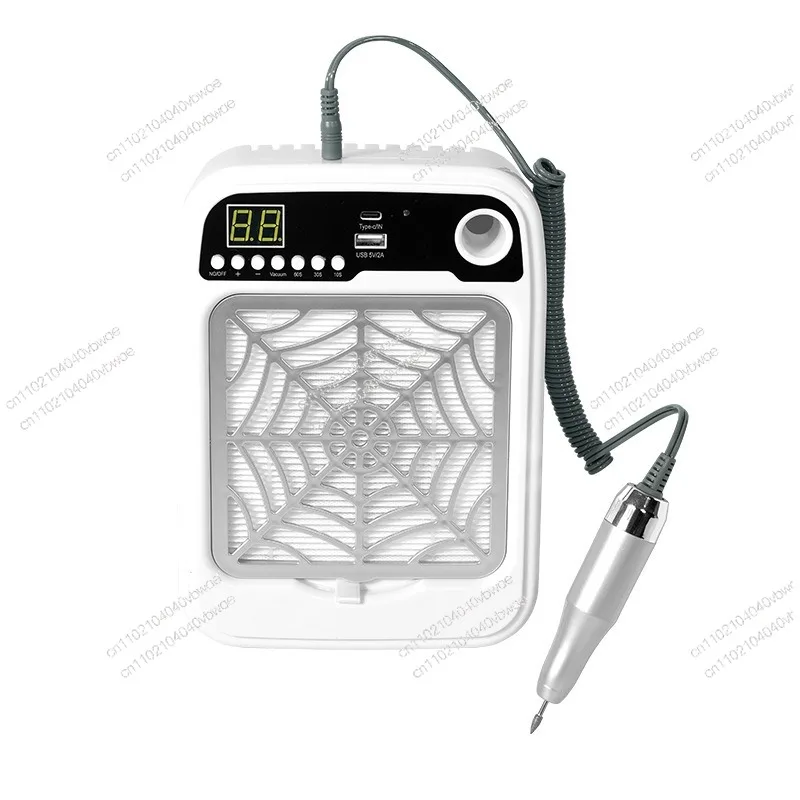 Nail art vacuum cleaner three-in-one multi-functional nail polisher dust collector does not run ash
