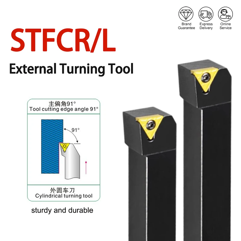 1PCS STFCR1010H09 STFCR1212H11 STFCR1616H11 STFCR2020K11 STFCR2525M16 External Turning Tool Holder STFCR STFCL Lathe Cutter