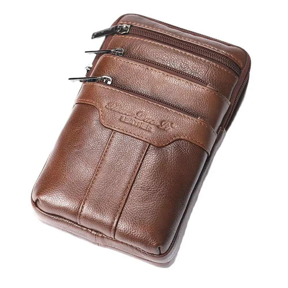 

Genuine Leather Messenger Bags for men Shoulder Bag Male Travel Waist Belt Bags Fanny Pack Mobile Phone Pouch Bags