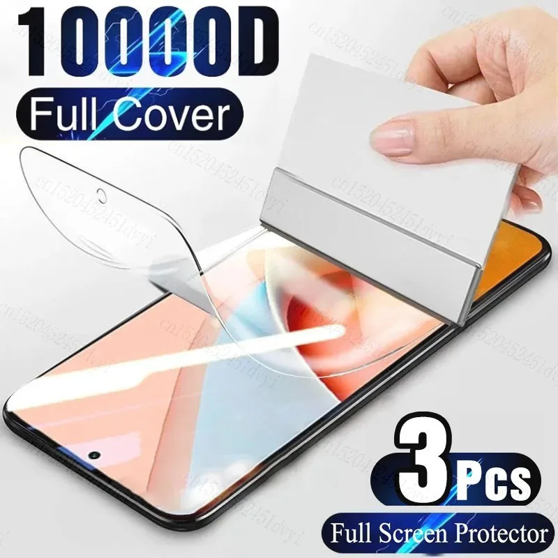 3PCS Soft Hydrogel Film For Redmi Note 10 11 12 Pro Plus 12S 11S 10S Screen Protector For Xiaomi 13T 11T 12T Pro Water gel Film